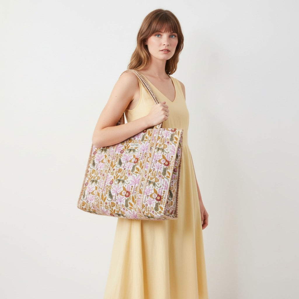 Jungle Escape Quilted Tote Bag