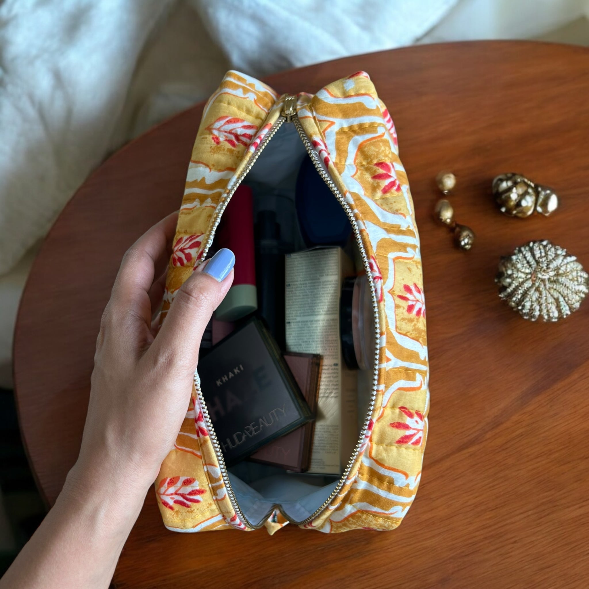 Ogee Yellow Large Quilted Organiser